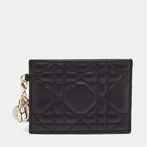 black dior card holder